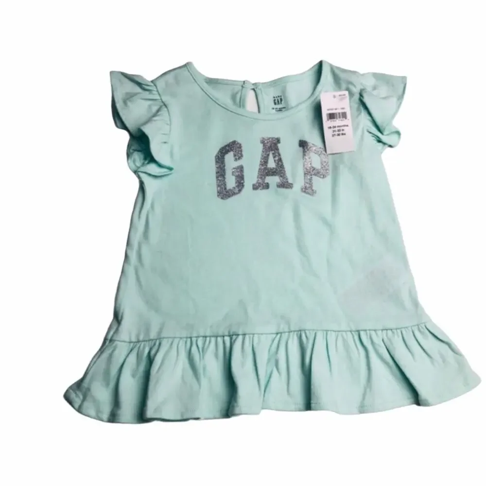 Baby Gap Mint Green Baby Graphic Top Sz 18-24M